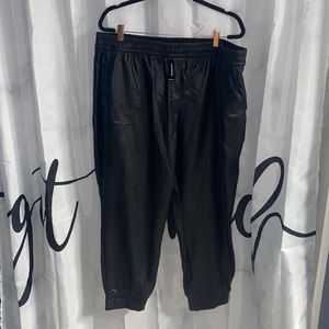 Express Leather Joggers